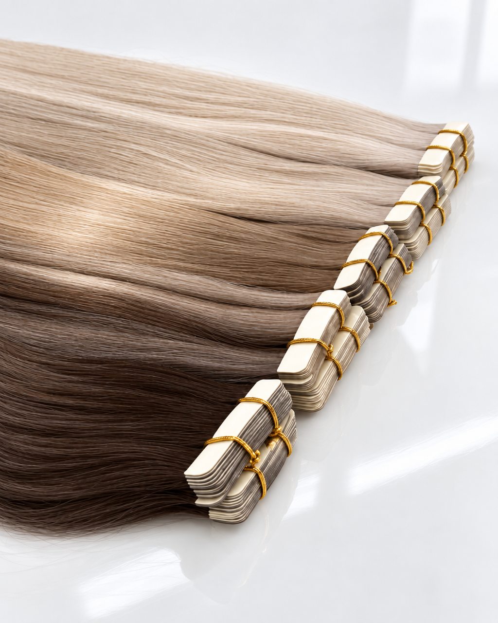 Beigeblond #Silver | MIREA Tape Extensions