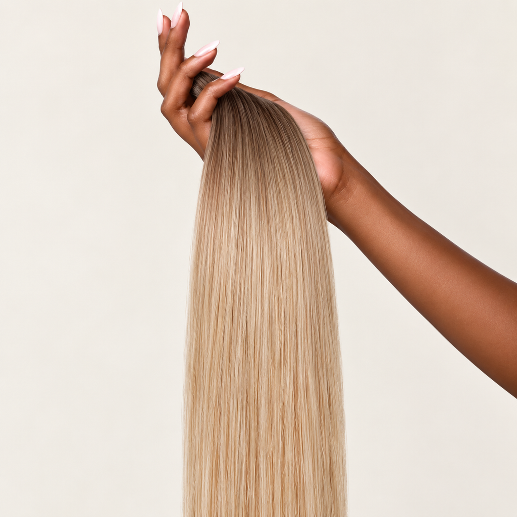 Balayage #Bergen Blond | MIREA Tape Extensions